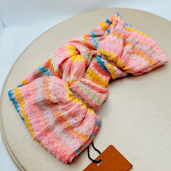 NEW! Missoni Multicolor Chevron Slip-on Knotted Headband - Picture 8 of 10